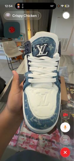Louis Vuitton LV Trainer Denim Sneakers