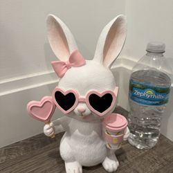 9” Easter Bunny Girl Tabletop Decor