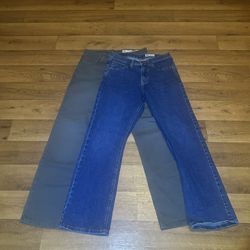 Bundle of 2 Men's Wrangler Premium Quality Pants - Sizes 29x30 & 30x30
