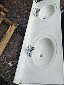 W Double Bowl Cultured Marble Vanity Top In Ivory Swirl 