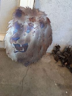 Metal Lion Head Wall Art 3D unique