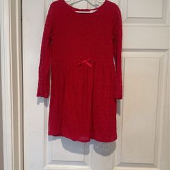 Christmas New Year Beautiful Lace Dress Long Sleeve Girls Size 6-8Y