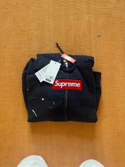 Supreme Maison Margiela Box Logo Zip Hoodie Men’s XL Blue  SS26
