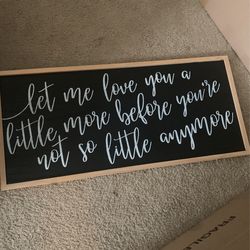 Wooden baby sign