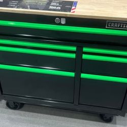 CRAFTSMAN S2000 Series 41-in L x 37.5-in H 7-Drawers Rolling Black Butcher Block Portable Work Bench