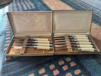 Antique German Stainless Steele Knives W/ Original Cases