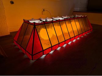 Pool table light stained glass
