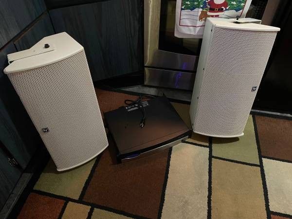 EV FRi-2082 full range loudspeakers pair Crown amp CTs600 Amplifier