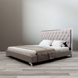 Velvet king bed frame