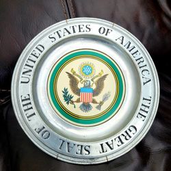  The Great Seal of The United States  Pewter Plate. By Wilton RWP , Excellent Condition. 