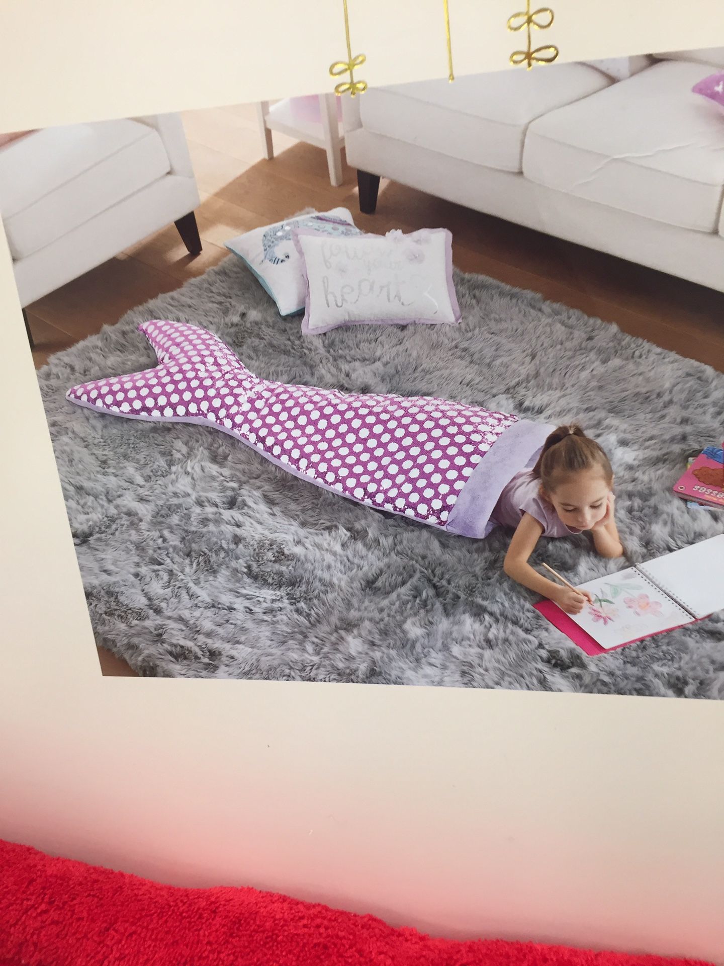 new! Cynthia Rowley Snuggle Tail mermaid blanket