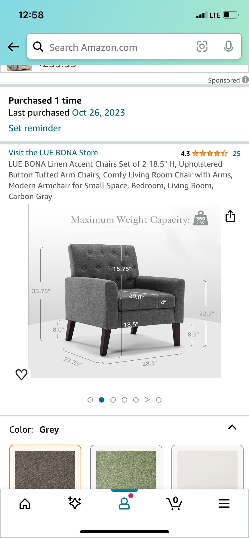 2 Gray Cushioned Chairs