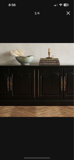 Large Italian Made solid wood tv stand with 4 storage doors