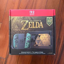 Nintendo Switch 2 Legend of Zelda 40th Anniversary Edition