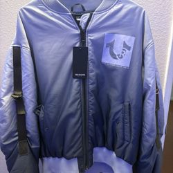 True Religion OMBRE GREEN BOMBER JACKET