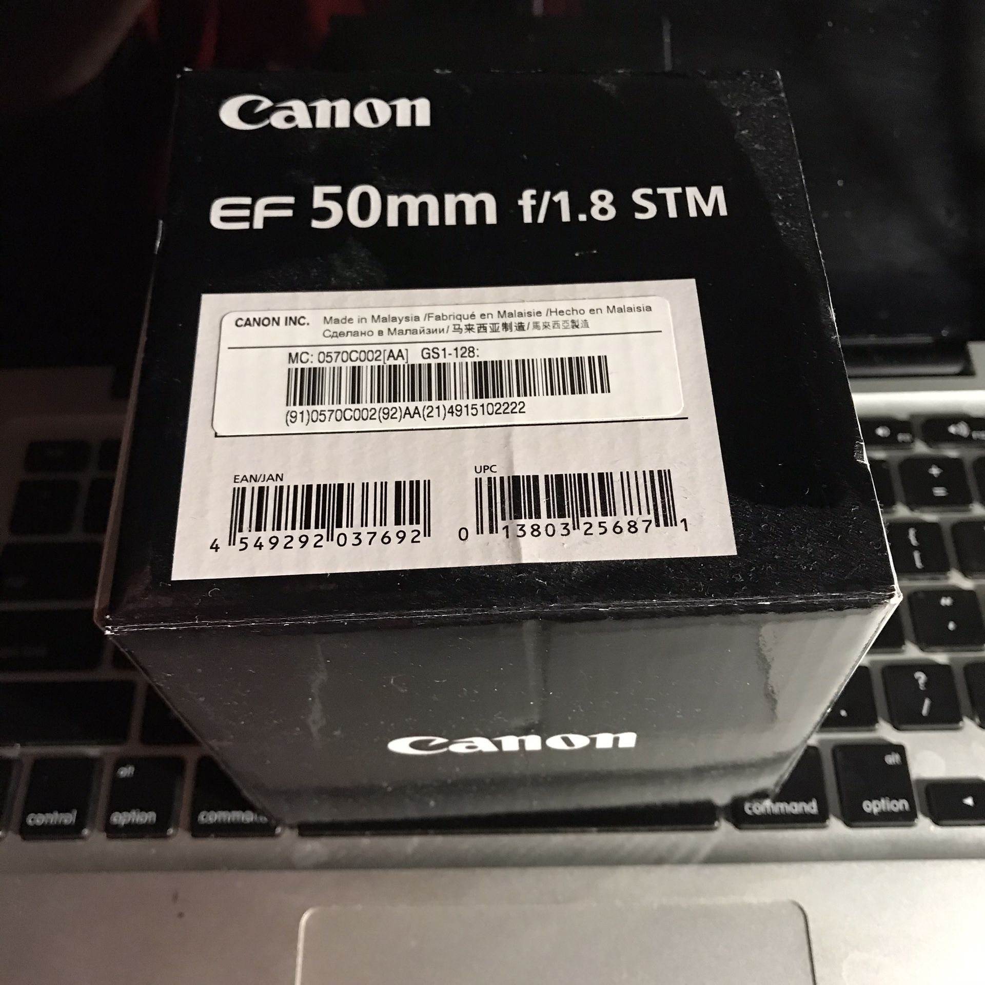 Canon prime Len 50mm f1.8 $110.00