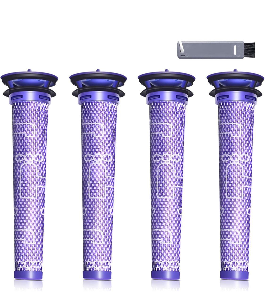 Keluke 4 Pack Replacement Pre-Filters for Dyson V8, V7, V6, SV04, DC58, Vacuums