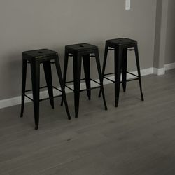 3 Metal Stools