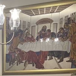 Large Stained Glass Portrayal of The Last Supper (with Afro-American Characters)
