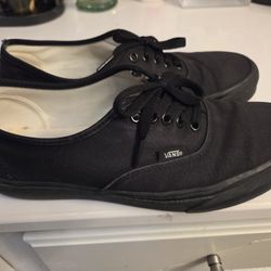 Vans Authentic All Black Shoes Size 10.0 