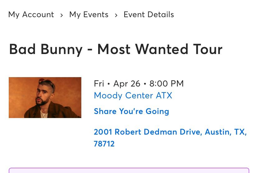Bad Bunny Tickets TONIGHT MUST SELL