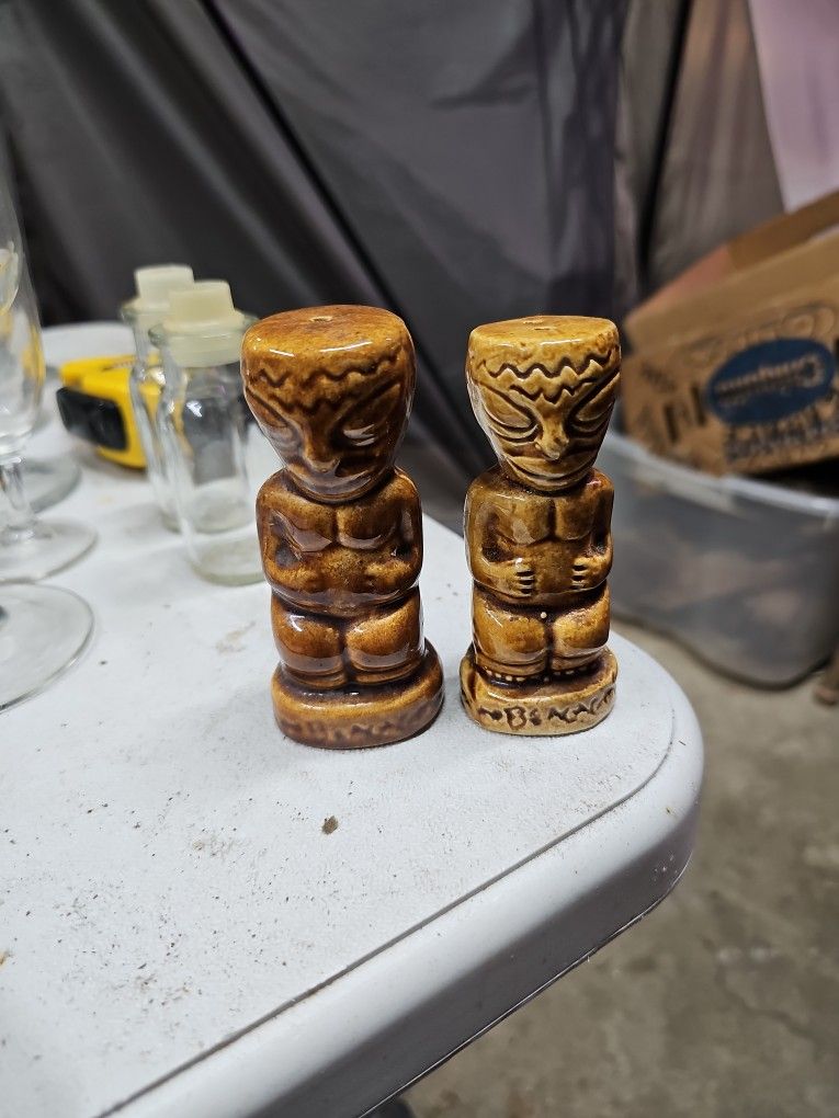 Don The Beachcomber Vintage Tiki Salt And Pepper Shackers