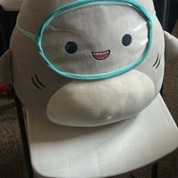 Squishmallow Shark With Goggles Plush Toy