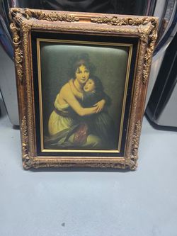 Ornate Gold Framed Classical Portrait Print