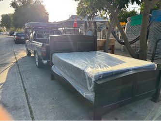 Queen size mattress with headboard