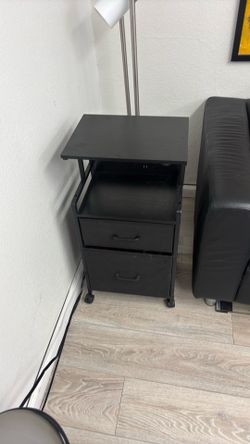 Side Table/ powered filing cabinet