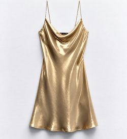 Zara Liquid Gold Dress