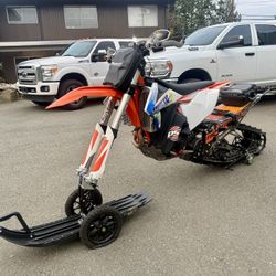 Snow Ready, 2017 KTM 450 SnowBike With Tons Of Upgrades !