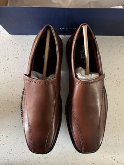 Men’s 8.5W MEN'S STYLE LEADER 2 BIKE TOE SLIP-ON Brown With Black Soles