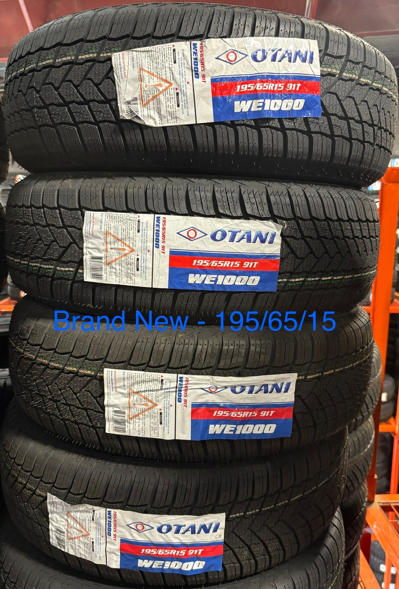 (4) - 195/65/15 Otani WE1000 Snow Tires