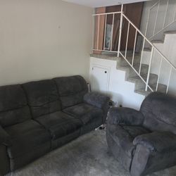 Reclining Sofa & Reclining Rocking Chair