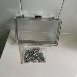 Clear Hard Case Clutch  Purse 