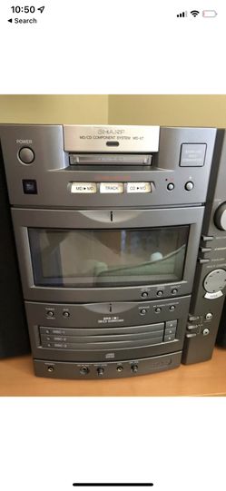 Sharp MD X7 CD MiniDisk Bookshelf System