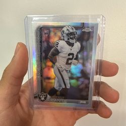 2025 Topps Chrome Ashton Jeanty Refractor Rookie Card