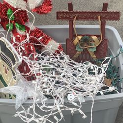 Tub Of Christmas Decorations 