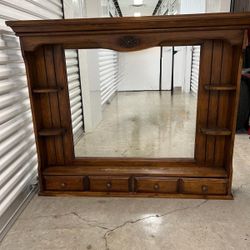 Solid Wooden Dresser Mirror 