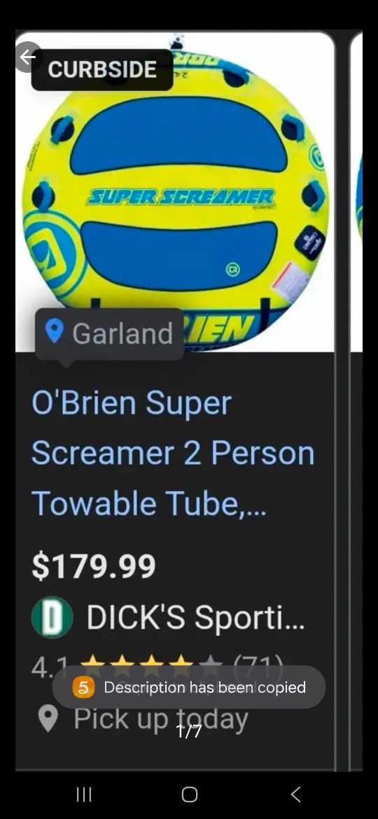 Large 70" 2 Person Towable Tube
