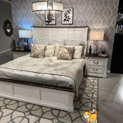 Hillcrest Bedroom Set Queen or King Bed Dresser Nightstand and mirror Chest Options 