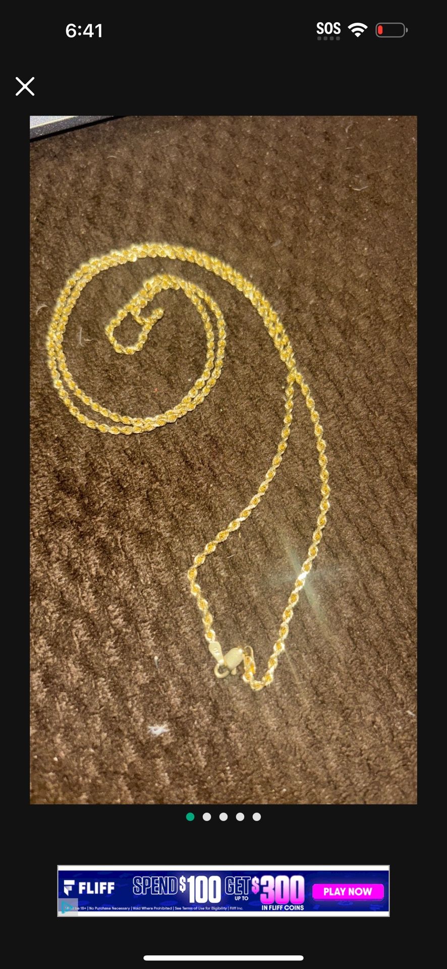 Italian Diamond Cut Gold Chain 14k 8.3 Gs