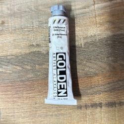 New: GOLDEN Artist Heavy Body Acrylic 2 Fl Oz Tube - Interference Gold (Fine)