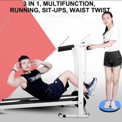 Used-Like New** Manual treadmills Multifunction Folding Treadmill LED Display Fitness Home Sport Machine