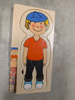 Multi-Layer Wooden Human Body Anatomy Puzzle - Boy