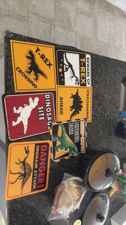 Dino signed and happy bday sign