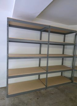 Used Heavy Duty Storage Rack Shelves 48 in W x 24 in D Shelving Stronger Than Homedepot Lowes And Costco Available