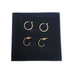 Napier Gold Plated Earrings 2 sets