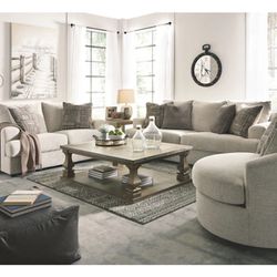 Ashley Furniture Soletren Stone 3pc Living Room Set
